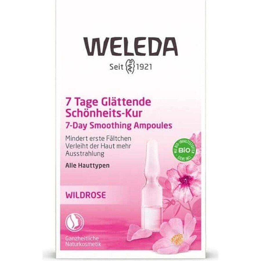 WELEDA ROSE Gesichtsöl in Fläschchen 7×0,8 ml, Gesichtsöl in Fläschchen