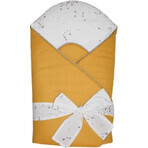 EKO Enveloppe en coton avec impression et doublure en noix de coco Jaune moutarde 1×1 pc, avec fibres hypoallergéniques