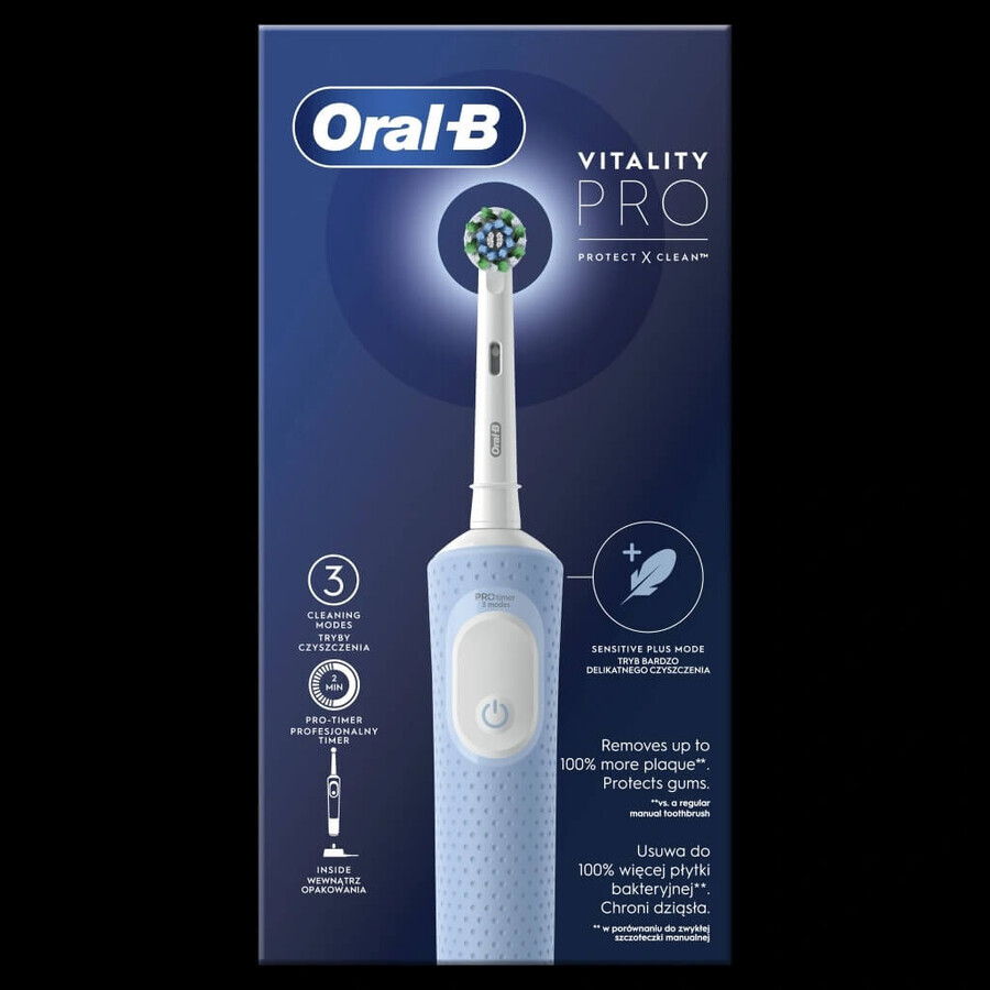 Oral-B EK Vitality Pro Protect X Clean Vapour Blue 1×1 periuță de dinți electrică