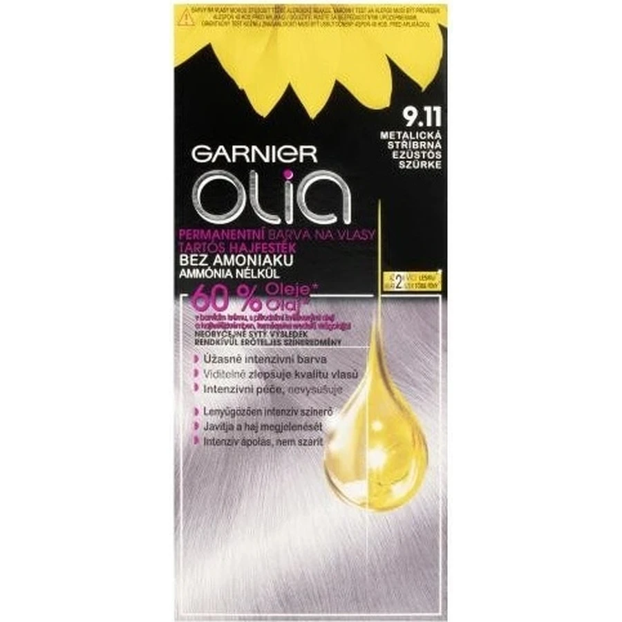 Garnier Olia permanente Haarfarbe 9.11 Silbermetallic 