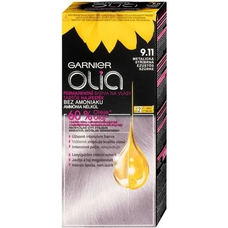 Garnier Olia permanente Haarfarbe 9.11 Silbermetallic 