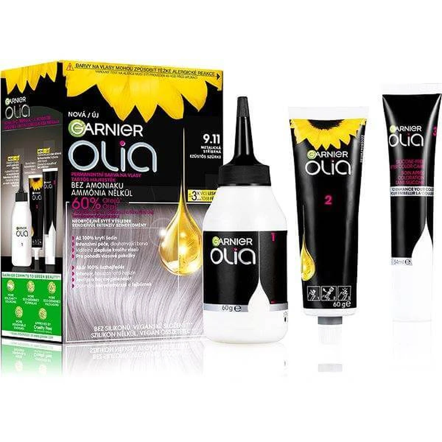 Garnier Olia permanente Haarfarbe 9.11 Silbermetallic 