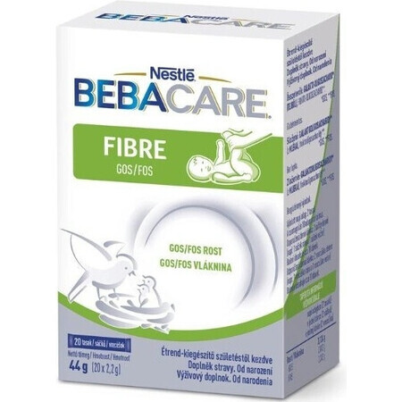 BEBACARE FIBRE Fibră GOS/FOS; pliculețe (de la naștere) 20×2,2 g, supliment alimentar pentru susținerea digestiei pentru copii