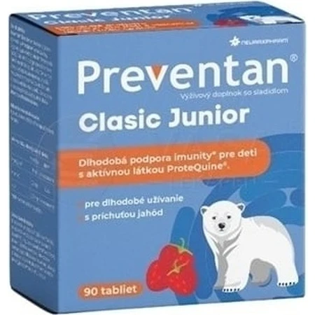 Neuraxpharm Preventan Clasic Junior, Erdbeergeschmack, 90 tbl 1×90 tbl, Nahrungsergänzungsmittel