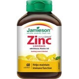 JAMIESON ZINOK LOZENGES MET VITAMINE C EN D3 Zuigtabletten met citroensmaak 1x60 stuks