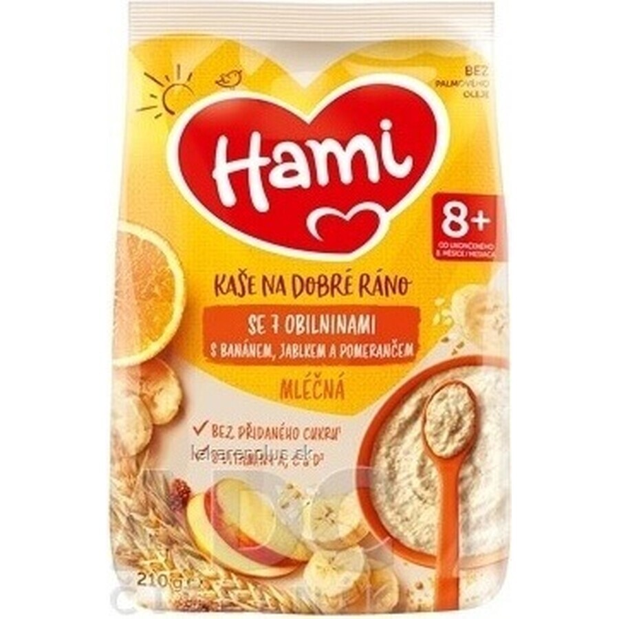 HAMI 7-granenpap met banaan, appel en sinaasappel 1×210 g, fruitpap