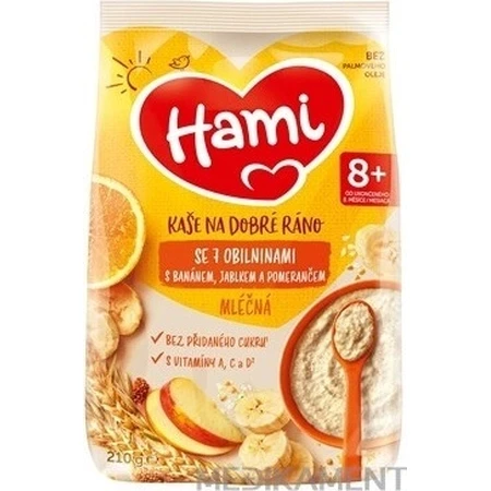 HAMI 7-Korn-Brei mit Banane, Apfel und Orange 1×210 g, Obstbrei
