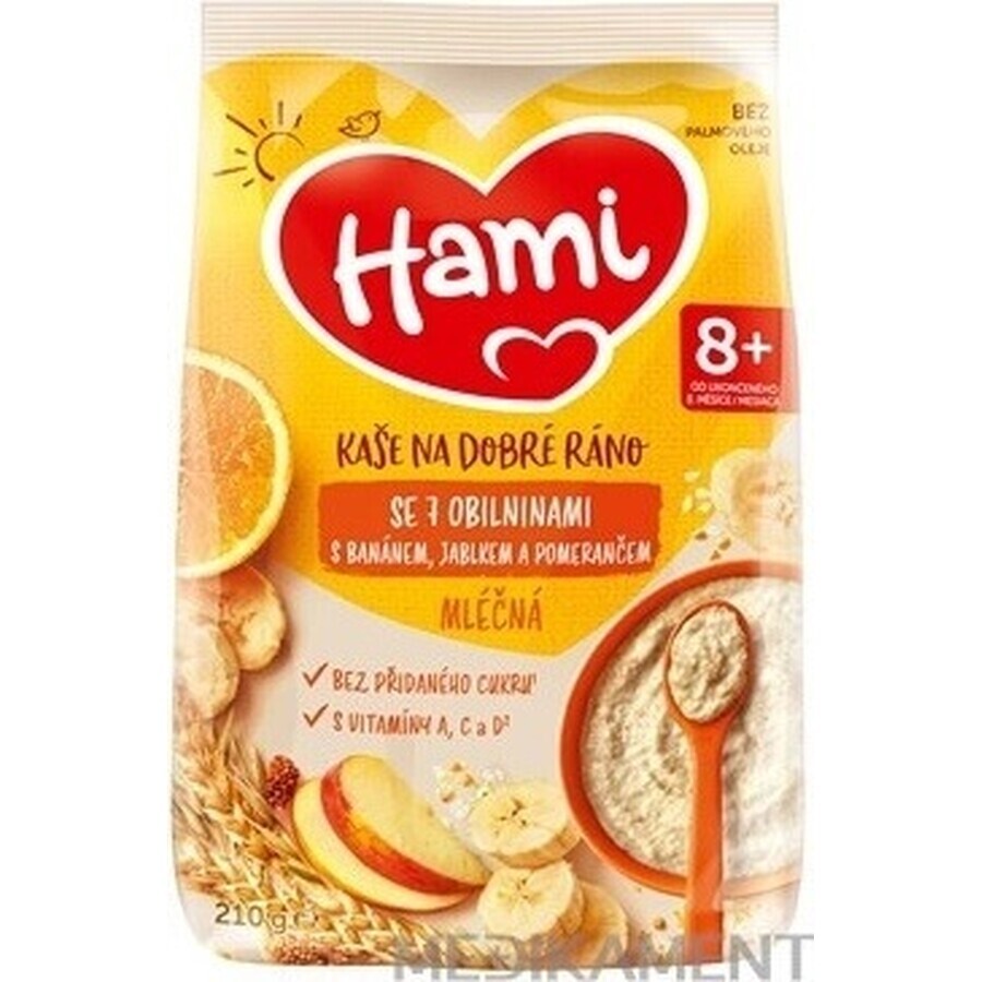 HAMI 7-granenpap met banaan, appel en sinaasappel 1×210 g, fruitpap