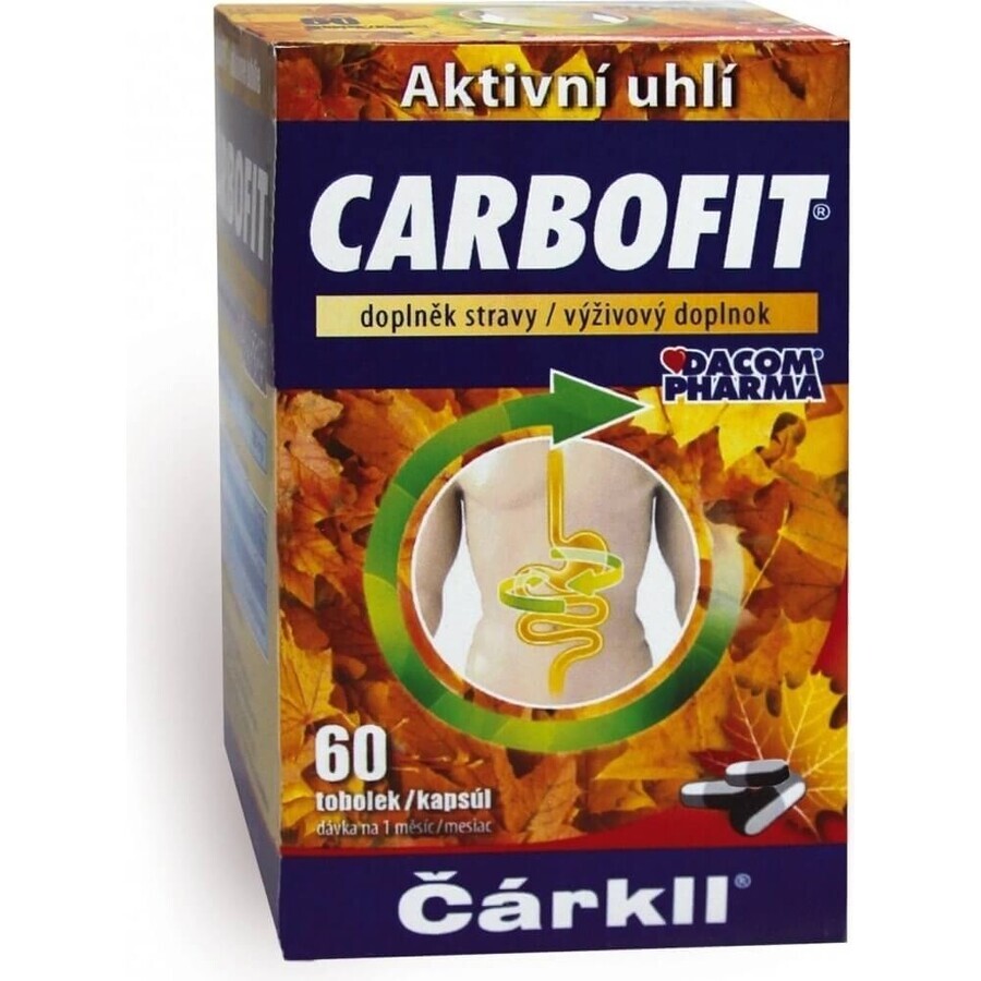 CARBOFIT Charcoal 1×60 cps, charbon actif