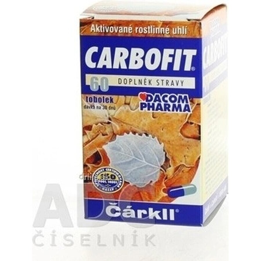 CARBOFIT Charcoal 1×60 cps, charbon actif