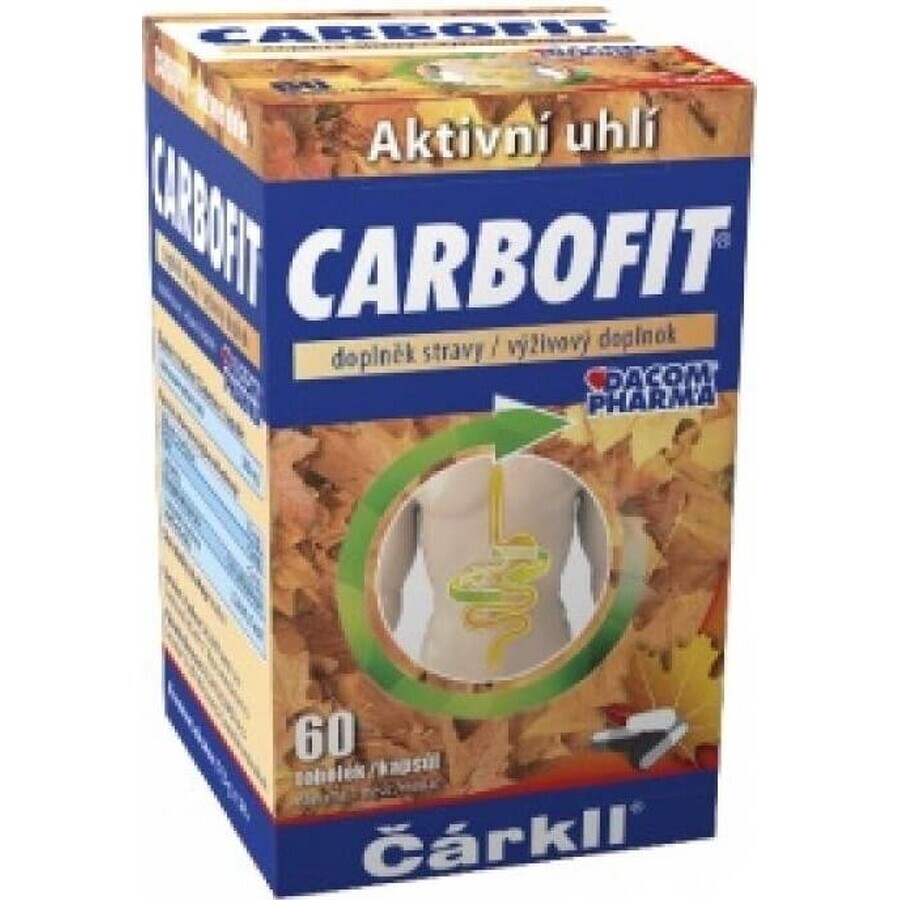 CARBOFIT Charcoal 1×60 cps, charbon actif