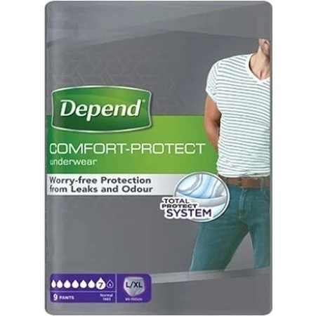 DEPEND NORMAL L/XL para hombre 1×9 unidades, calzoncillos elásticos