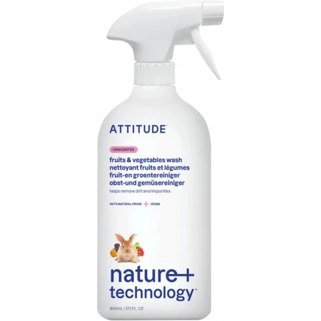 ATTITUDE Unscented fruit and vegetable detergent with spray 1×800 ml , fruit detergent