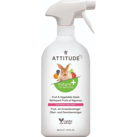 ATTITUDE Unscented fruit and vegetable detergent with spray 1×800 ml , fruit detergent