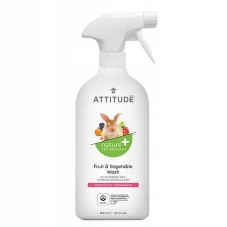 ATTITUDE Unscented fruit and vegetable detergent with spray 1×800 ml , fruit detergent