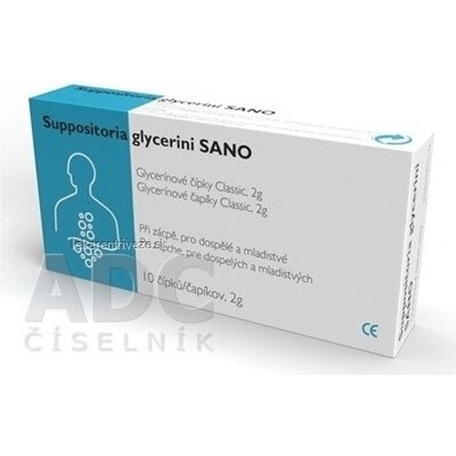 SANO Zäpfchen Glycerini SANO Classic Glycerin Zäpfchen 2g 1x10 Stück, Glycerin-Zäpfchen