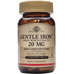 Solgar Gentle Iron 20 mg Iron (ferrous bisglycinate) Gentle for Stomach 90 capsules 1×90 cps, dietary supplement