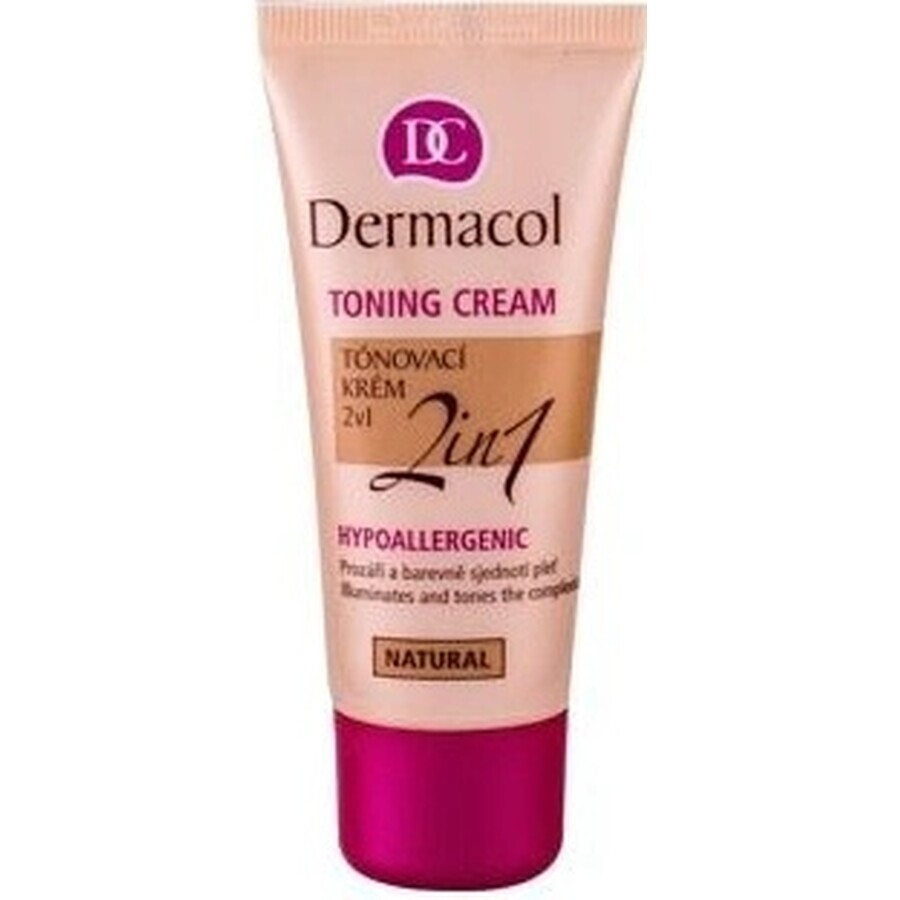 DERMACOL Color Cream 2in1 shade: NATURAL 1×30 ml, 2in1 coloring cream