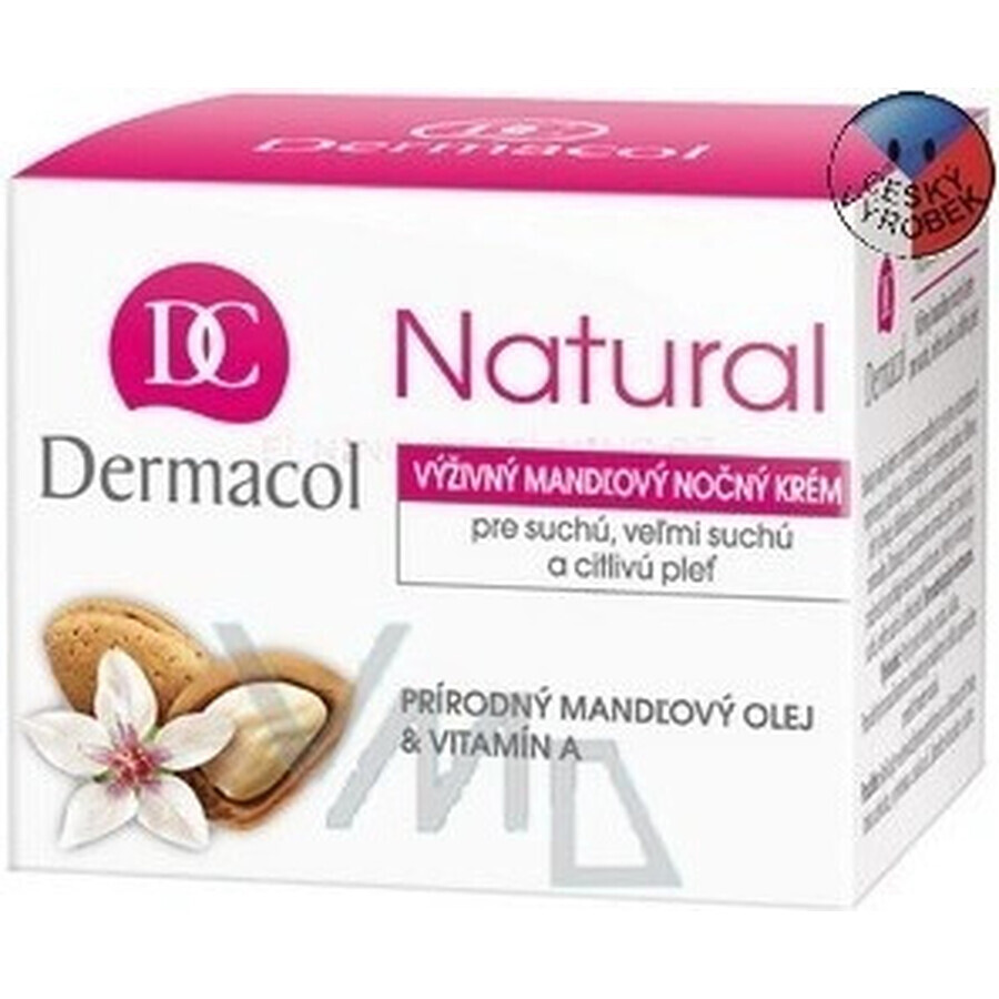 DERMACOL NATURAL Cremă de noapte cu migdale 1×50 ml, cremă de noapte