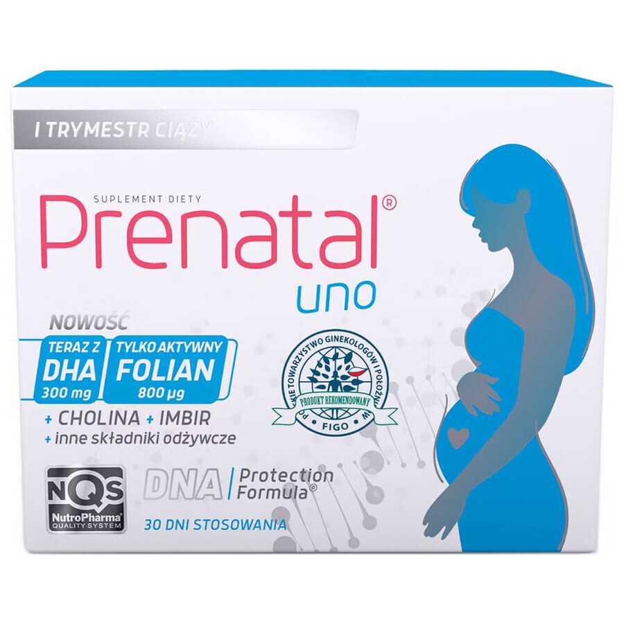 Prenatal Uno Set, 30 Kapseln + 30 Kapseln + Prenatal DHA, 30 Kapseln + kostenlose Flasche