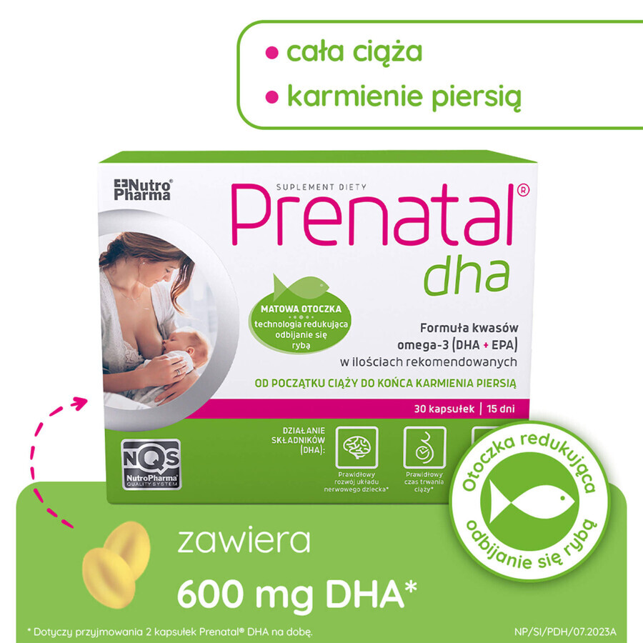 Prenatal Uno Set, 30 Kapseln + 30 Kapseln + Prenatal DHA, 30 Kapseln + kostenlose Flasche