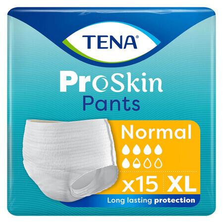 Tena Pants ProSkin, absorbierende Slips, Größe XL, 120-160 cm, Normal, 15 Stück