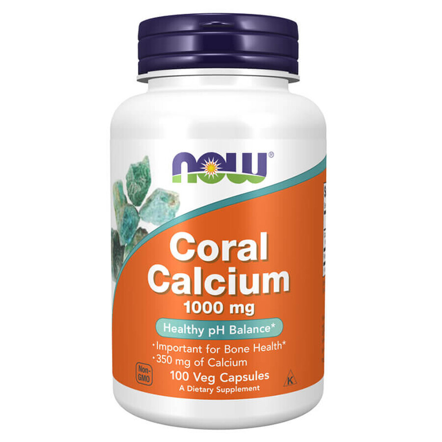 Now Foods Coral Calcium 1000 mg, Kalzium, 100 vegetarische Kapseln