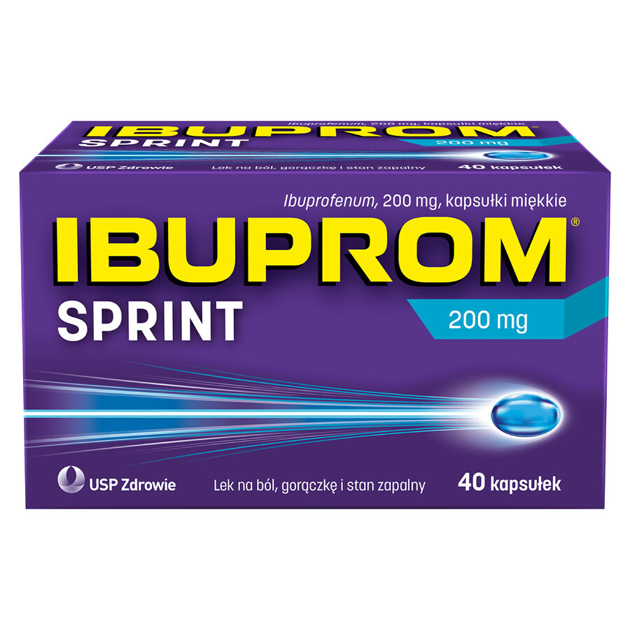 Ibuprom Sprint 200 mg, 40 Weichkapseln, USP Zdrowie