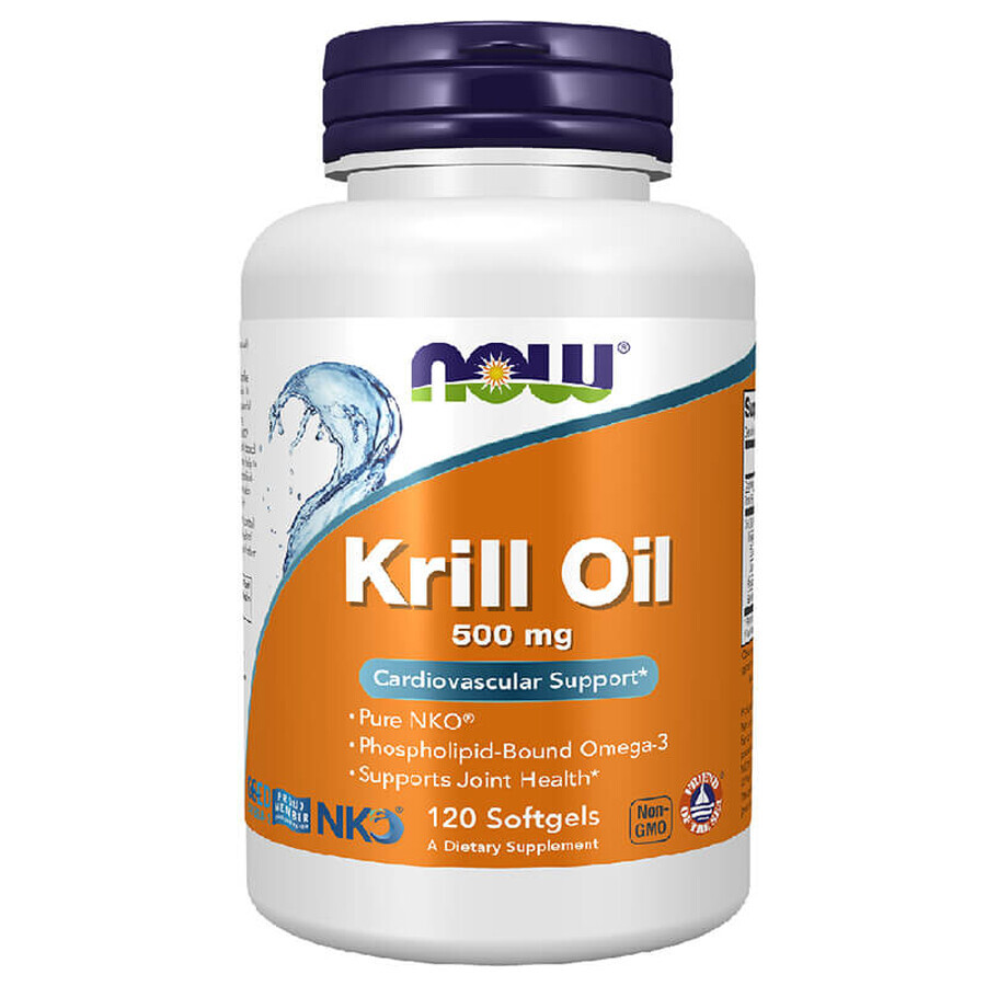 Now Foods Krillöl, Krillöl 500 mg, 120 Kapseln