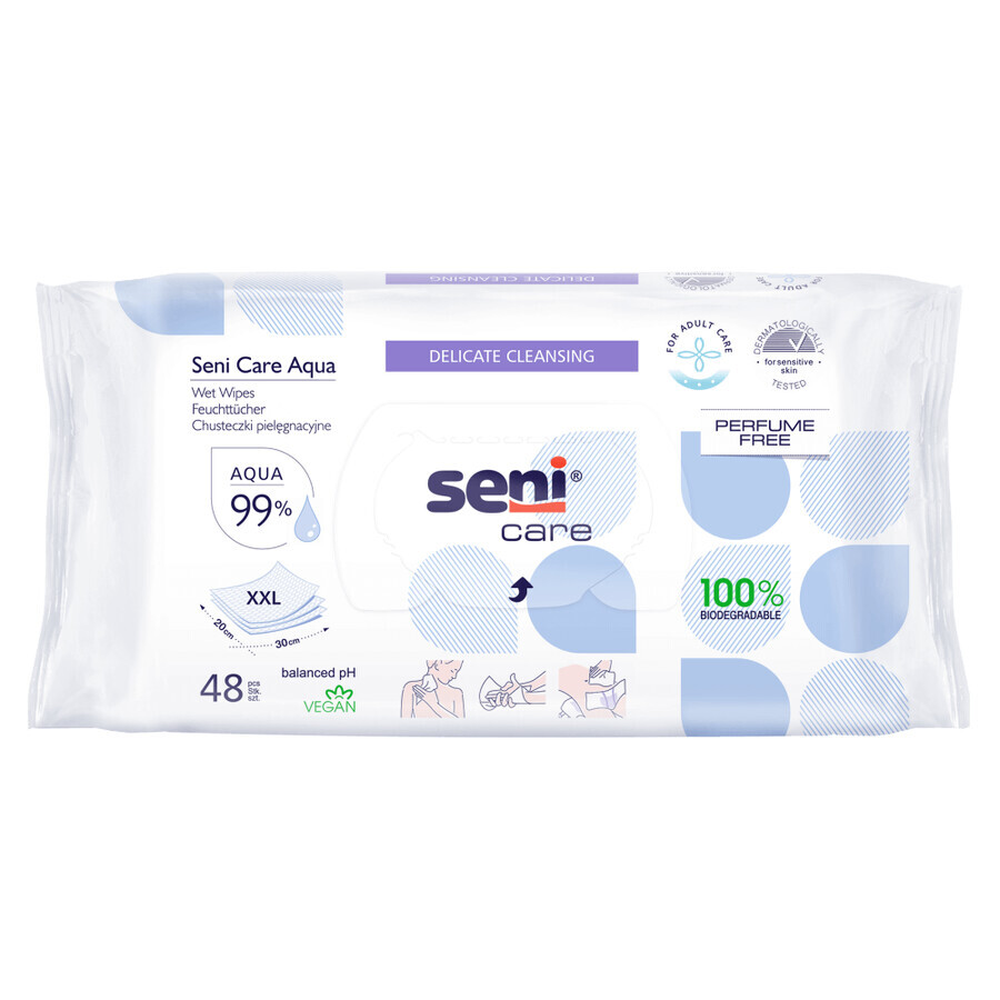 Seni Care Aqua, wet wipes, care, XXL, 48 pieces