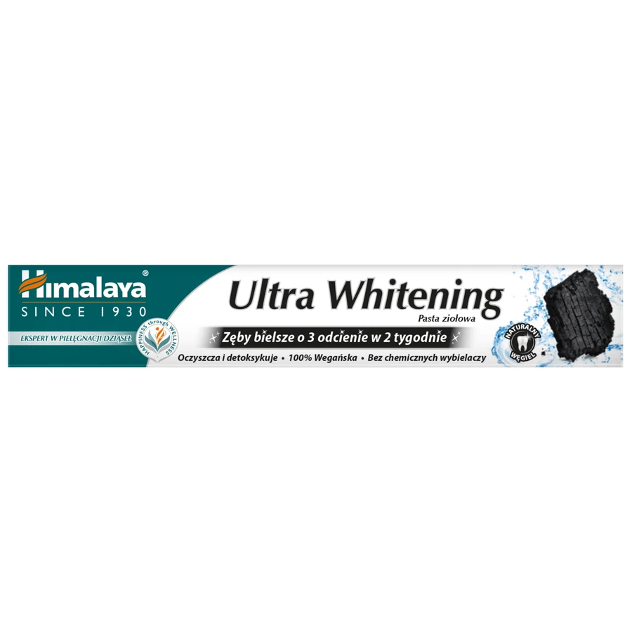 Himalaya Ultra Whitening Kräuterzahnpasta mit natürlicher Kohle, 75 ml