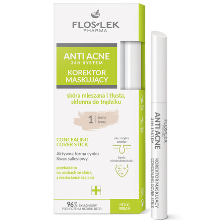 Floslek Pharma Anti Acne 24h System, gegen Augenringe, 1 Licht, 1 Stück