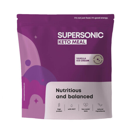 Supersonic Keto Meal, sabor helado de vainilla, 800 g