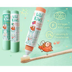 Dentifricio per bambini Lilikiwi con fluoro, lampone e litchi, da 3 anni, 30 ml