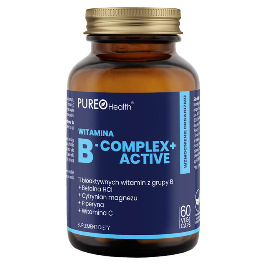 Pureo Health Complejo vitamínico B + Activo, 60 cápsulas