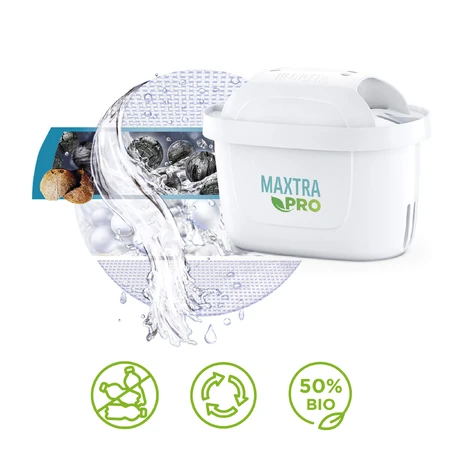 Brita Flow, 8,2 l Filterspender mit Wasserhahn, blau + Maxtra Pro Pure Performance Filter, 1 Stück