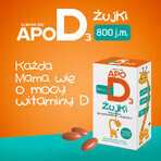 Set ApoD3 Chews, Vitamin D3 800 IU für Kinder ab 3 Jahren, Orangengeschmack, 3 x 30 Kau-Softgels