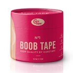 CureTape Boob Tape, elastisches Band zum Modellieren und Stützen des Busens mit Brustwarzen, beige, 5 cm x 5 m, 1 Stück