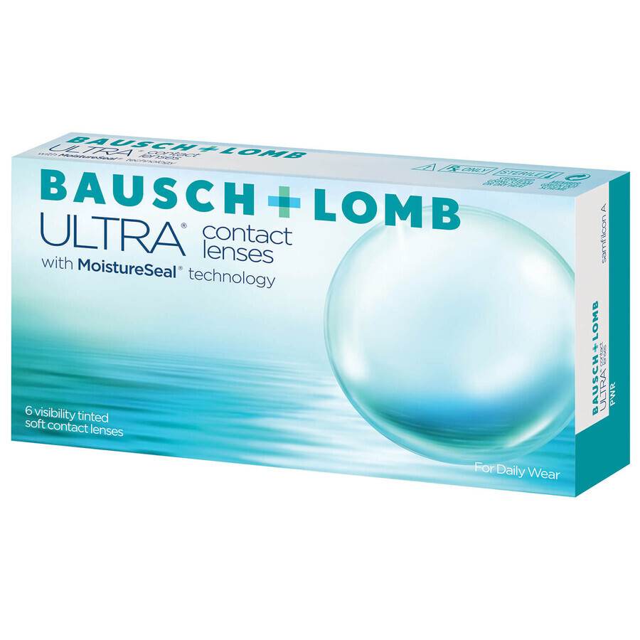 Ultra, Kontaktlinsen, 30 Tage, Silikon-Hydrogel, -1.25, BC 8.5, 6 Stück