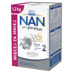 Nestle NAN Optipro Plus 2 5HMO, lapte de continuare pentru sugari peste 6 luni, 4 x 1,2 kg