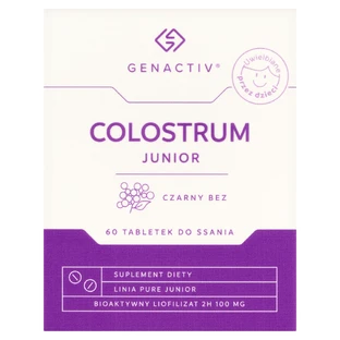 Genactiv Colostrum Junior Colostrum Junior Black Elderberry, from 3 years, 60 tablets