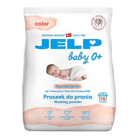 Jelp 0+, hypoallergenes Waschpulver, Farbe, 1,35 kg