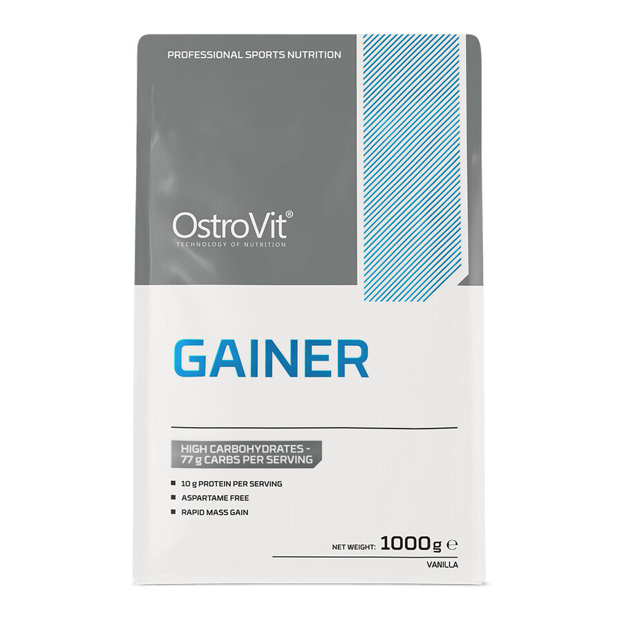 OstroVit Gainer, aromă de vanilie, 1000 g