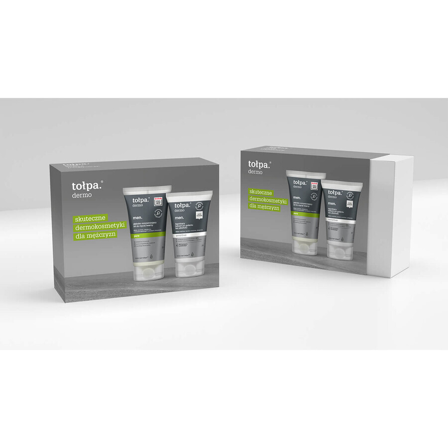 Tolpa Men Set, Gesichtswaschgel 150 ml + Aftershave-Spülung 100 ml