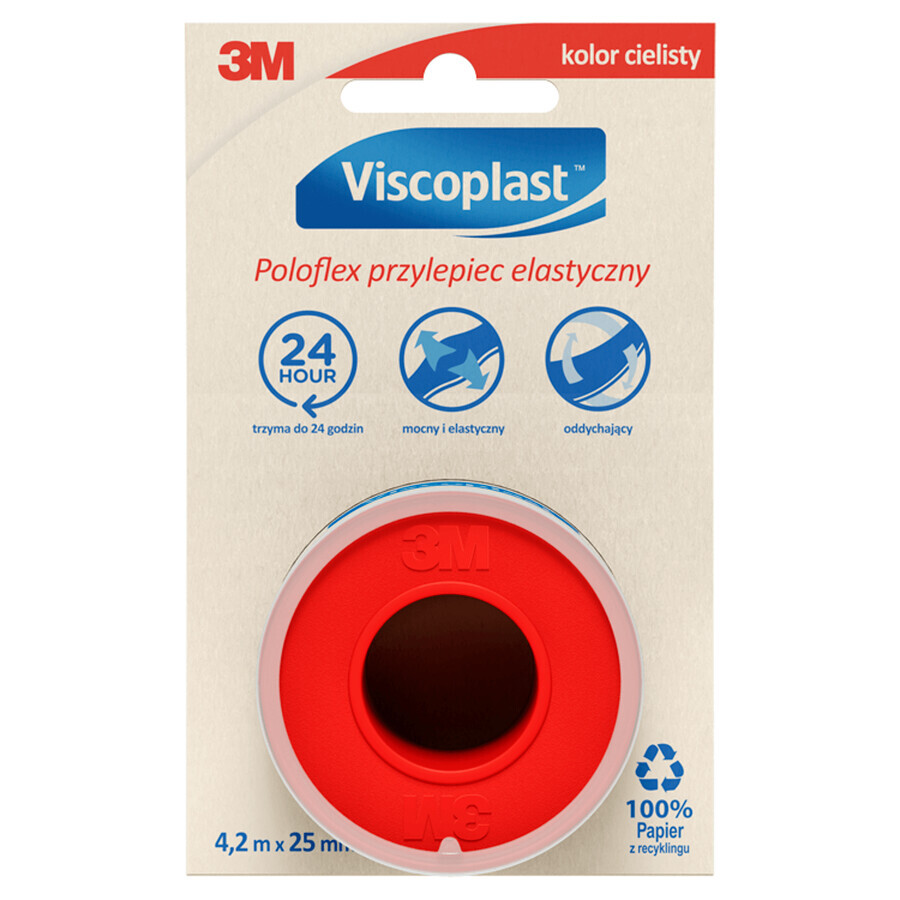 Viscoplast Poloflex, adesivo elastico, 4,2 m x 25 mm, 1 pz.