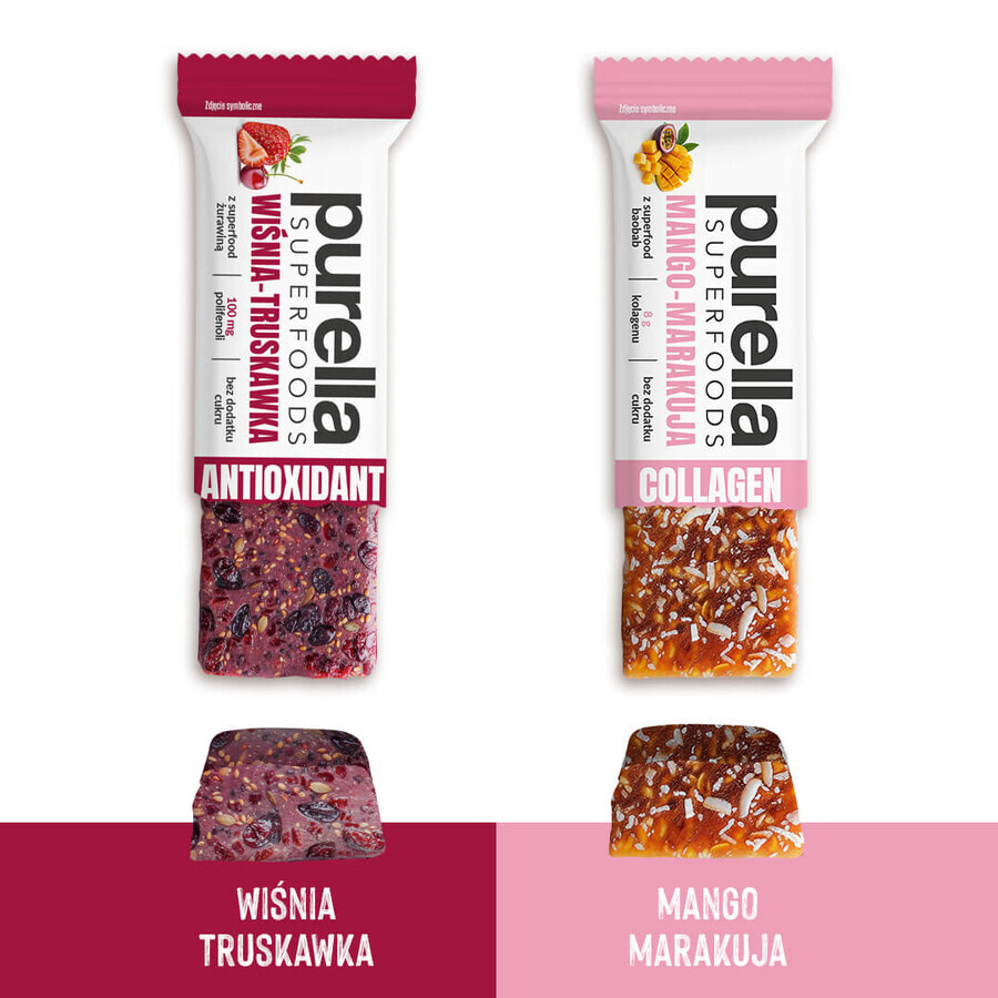 Purella SuperFoods Kollagen-Riegel, Mango-Maracuja, 40g