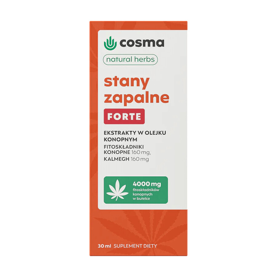 Cosma Cannabis Natural Herbs State of Inflammation Forte, Extrakte in Hanföl, Tropfen, 30 ml