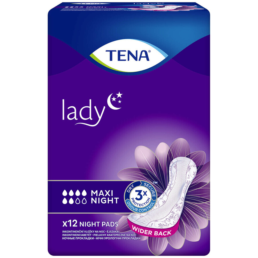 Tena Lady Set, Spezialbinden, Maxi Night, 2 x 12 Stück + ProSkin Pants Absorbent normal panty, Größe M und L, 2 Proben