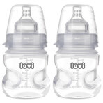 Lovi Medical+ Set, Antikolikflasche mit dynamischem Sauger, mini, ab Geburt, 2 x 150 ml