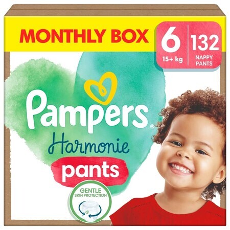 Pampers Harmonie Pants, scutece, mărimea 6, 15 kg+, 132 buc